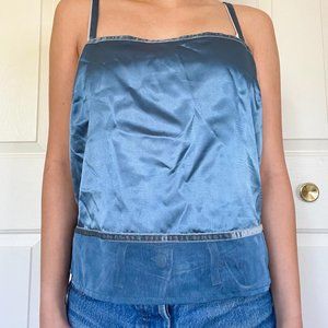 Victoria’s Secret - Vintage 90s Silk Camisole in Jewel Tone Blue Sz XS EUC